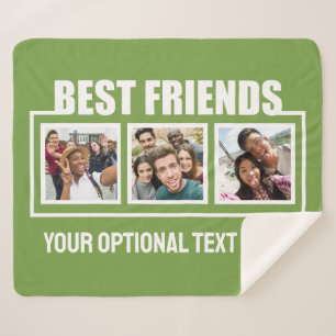 Best Friends benutzerdefinierte Fotos, Text & Farb Sherpadecke