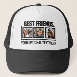Best Friends benutzerdefinierte Fotos & Texte Truckerkappe