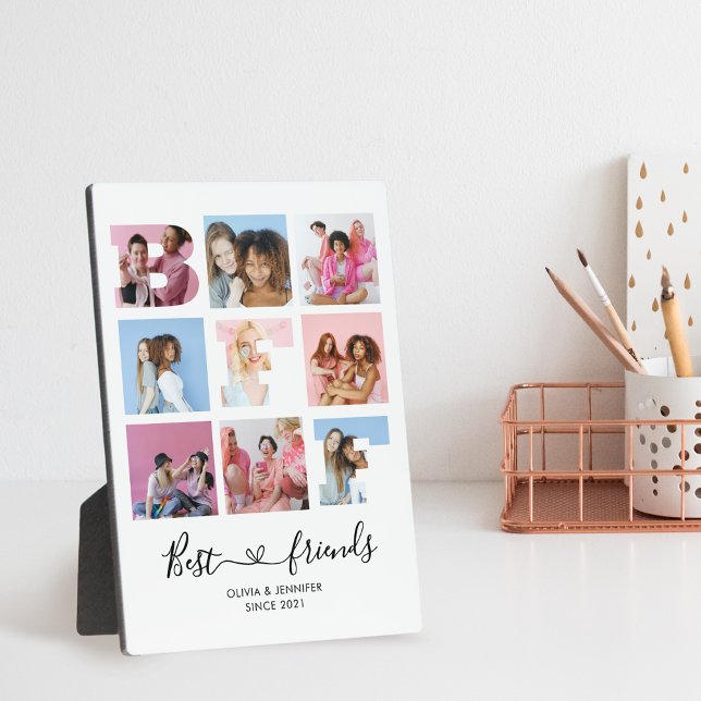 Best Friends BESTE FREUNDIN Foto Grid Collage Hear Fotoplatte (Von Creator hochgeladen)