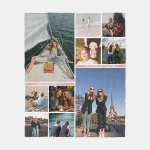 Best Friends Besties 10 Foto Collage Fleecedecke