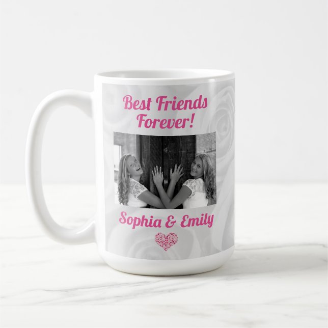 Best Friends Besties BESTE FREUNDIN Foto-Namen Nie Kaffeetasse (Links)