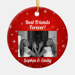 Best Friends Besties BESTE FREUNDIN Fotobezeichnun Keramik Ornament