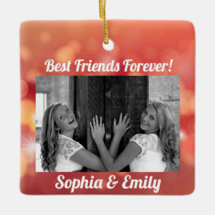 Best Friends Besties BESTE FREUNDIN Fotobezeichnun Keramikornament