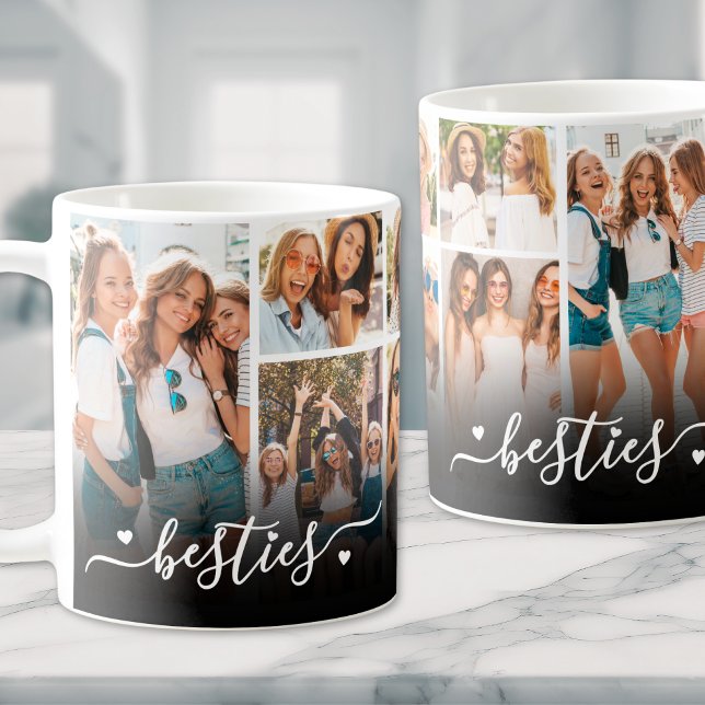 Best Friends Besties Foto Kaffeetasse (Best Friends Besties Photo Collage Coffee Mug)
