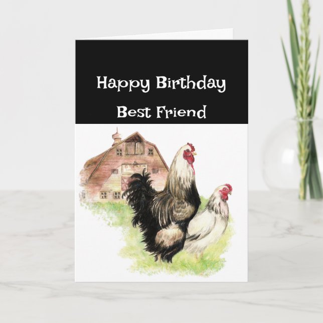 Best Friends Birthday Funny Chicken Tender Karte (Vorderseite)