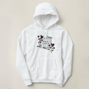 Best Friends Bright Red Heart Long Friendship Hoodie