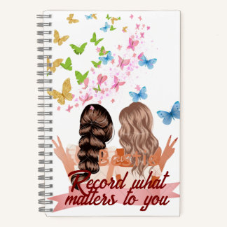 Best Friends Butterfly-Notebook - "Spiral-Notebook Notizbuch