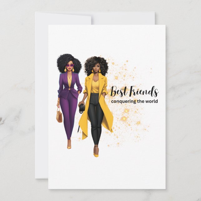 Best Friends Card Für einen echten besten Freund Dankeskarte (Vorderseite)