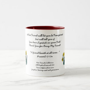 Best Friends Collection transparent Zweifarbige Tasse