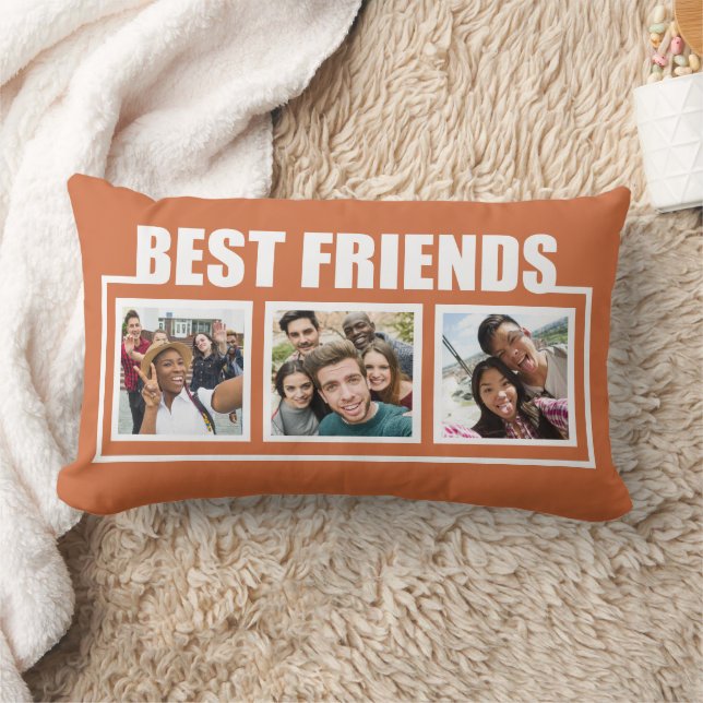 Best Friends Custom Fotos & Color Lendenkissen (Decke)