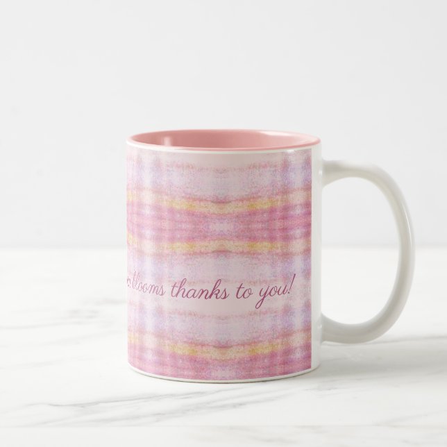 Best Friends Designer Rosa Karierte Tasse (Rechts)