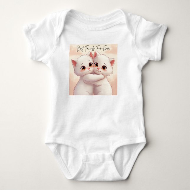 Best Friends Forever Baby Bodysuit - Two Cute Hugg Strampler (Vorderseite)