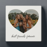 Best Friends Forever BESTE FREUNDIN Custom Heart F Fotoplatte<br><div class="desc">Best Friends Forever BESTE FREUNDIN Custom Foto Herzform Plaque in White</div>