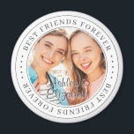 Best Friends Forever BESTE FREUNDIN Einfaches Mode Magnet<br><div class="desc">Dieses einfache und klassische Design besteht aus Serifentypografie und fügt ein benutzerdefiniertes Foto hinzu. "Die besten Freunde für immer" umkreist das Foto Ihrer Freunde</div>