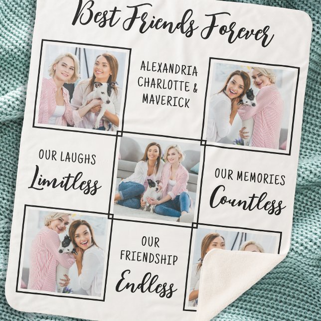 Best Friends Forever Custom 5 Foto Freundschaft Sherpadecke (Von Creator hochgeladen)