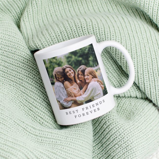 Best Friends Forever Custom Foto Personalisiert Kaffeetasse (Von Creator hochgeladen)