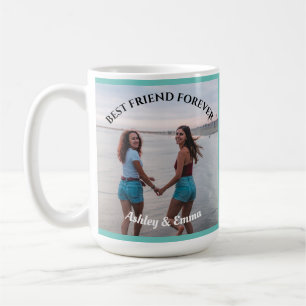 Best Friends Forever Custom Foto und Name Kaffeetasse