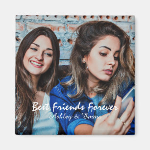 Best Friends Forever Custom Foto und Name Magnet