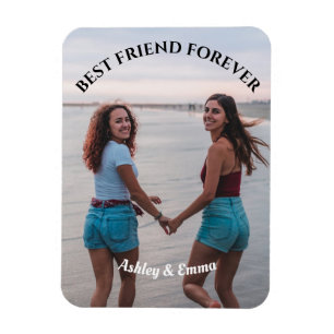 Best Friends Forever Custom Foto und Name Magnet