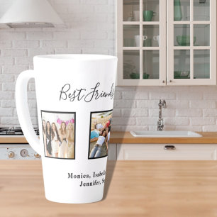 Best friends forever custom photo names white chic milchtasse