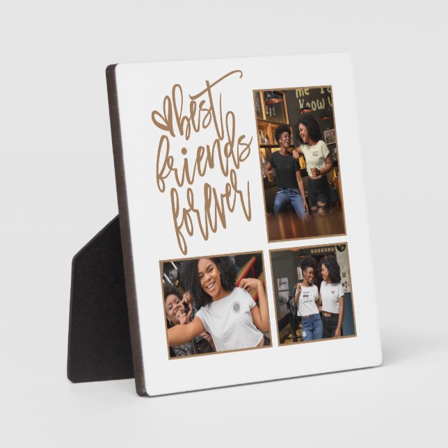 Best Friends Forever Drehbuch 3 Fotos Gold White Fotoplatte (Vorderseite)