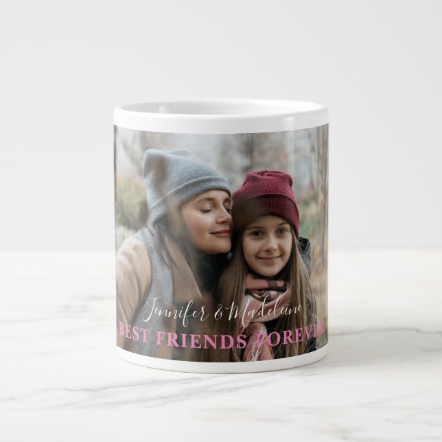 Best Friends Forever Friendship Foto Jumbo-Tasse (Vorderseite)