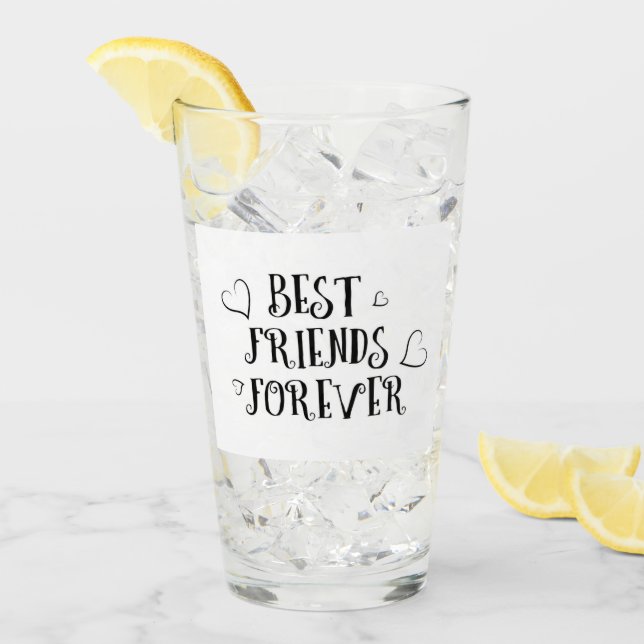 "BEST FRIENDS FOREVER" GLAS (Vorderseite Ice)