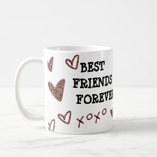 Best Friends Forever Glitzer Herausgeber Kaffeetasse (Links)