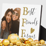 Best Friends Forever Gold BESTE FREUNDIN Typografy Fotoplatte<br><div class="desc">Niedliche und trendige Gold BESTE FREUNDIN Foto-Plakette für das perfekte Geschenk!</div>
