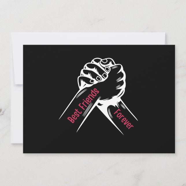 BEST FRIENDS FOREVER, MATCHING MY FRIENDS EINLADUNG (Vorderseite)