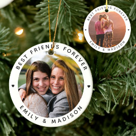 Best Friends Forever Modern Minimum Besties BFF Keramik Ornament