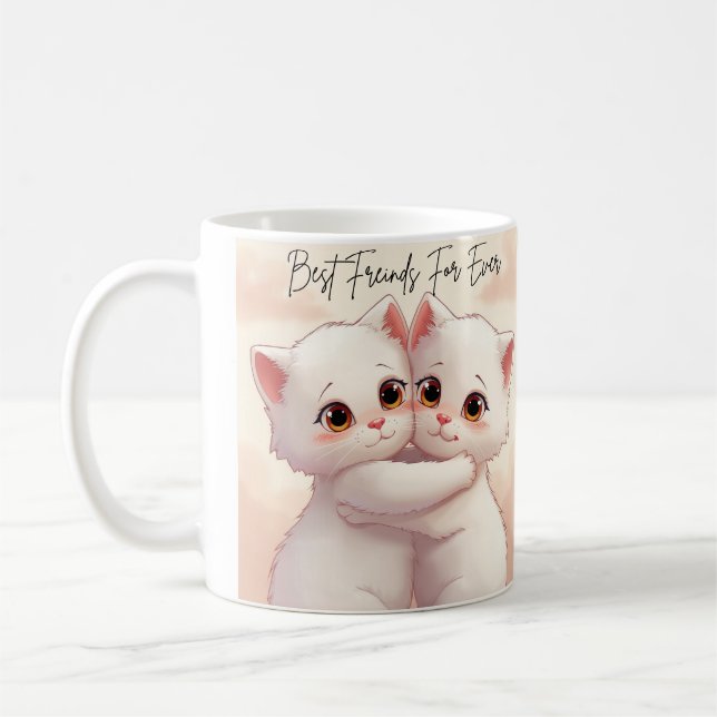 Best Friends Forever Mug - Two Cute Cats Hugging C Kaffeetasse (Links)