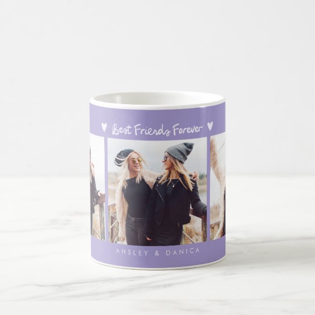 Best Friends Forever Photo Multi Photo Lilac Kaffeetasse (Mittel)