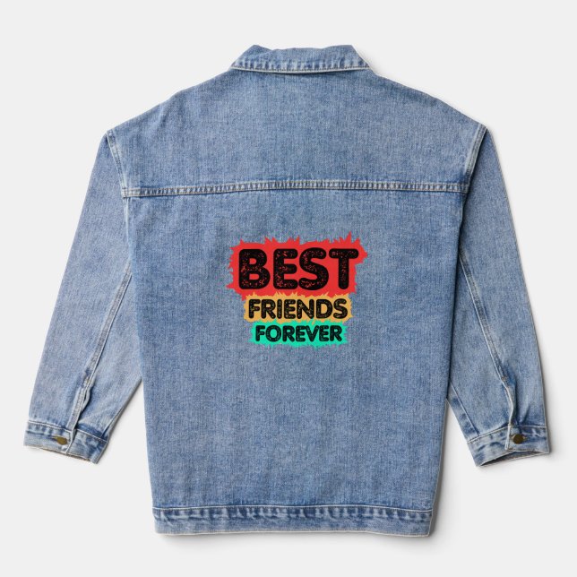 BEST FRIENDS FOREVER RETRO FRIENDS, FRIENDSHIP JEANSJACKE (Rückseite)