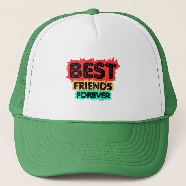 BEST FRIENDS FOREVER RETRO FRIENDS, FRIENDSHIP TRUCKERKAPPE (Vorderseite)