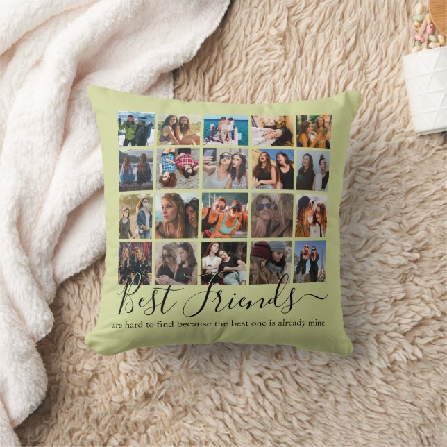 Best Friends Foto Collage Green Kissen (Decke)