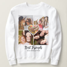 Best Friends Foto Collage Grid & Heart Custom