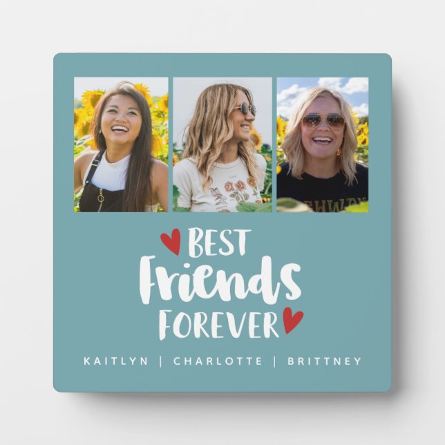 Best Friends Foto Collage Plaque Fotoplatte (Vorderseite)