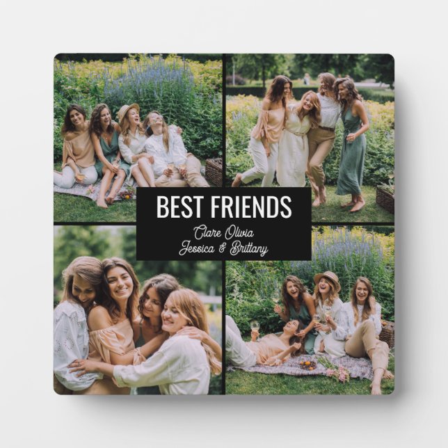 Best Friends Foto Collage Plaque Fotoplatte (Vorderseite)