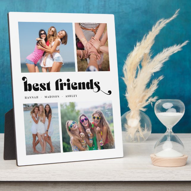 Best Friends Foto Collage Retro Fotoplatte (Seite)