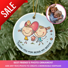 Best Friends Foto Niedliche Weihnachtsdekoration Keramik Ornament