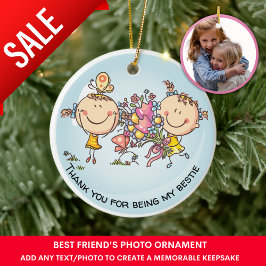 Best Friends Foto Niedliche Weihnachtsdekoration Keramik Ornament