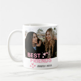 Best Friends Foto Rosa Personalisierte Namen Kaffeetasse