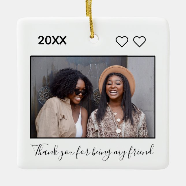 Best Friends Freundschaft Sisters Dankbarkeit Cust Keramikornament (Vorderseite)