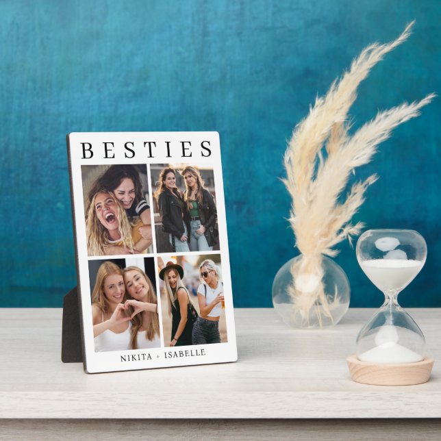 Best Friends Friendship Modern Keepsake Fotoplatte (Seite)