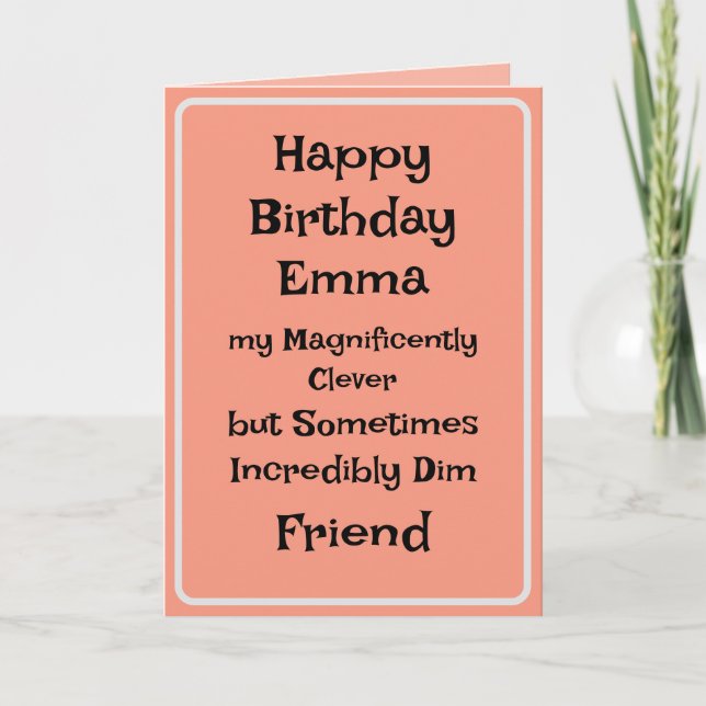 Best Friends Funny Birthday Card Karte (Vorderseite)