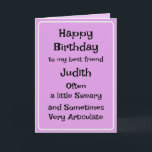 Best Friends Funny Birthday Card Karte<br><div class="desc">Die lustige humorvolle Karte für einen Freund. Behalt,  Entfernen,  Ändern oder Hinzufügen der Meldung im Inneren.</div>