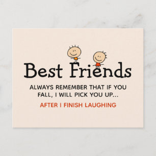 Best Friends Funny Zitat Postkarte