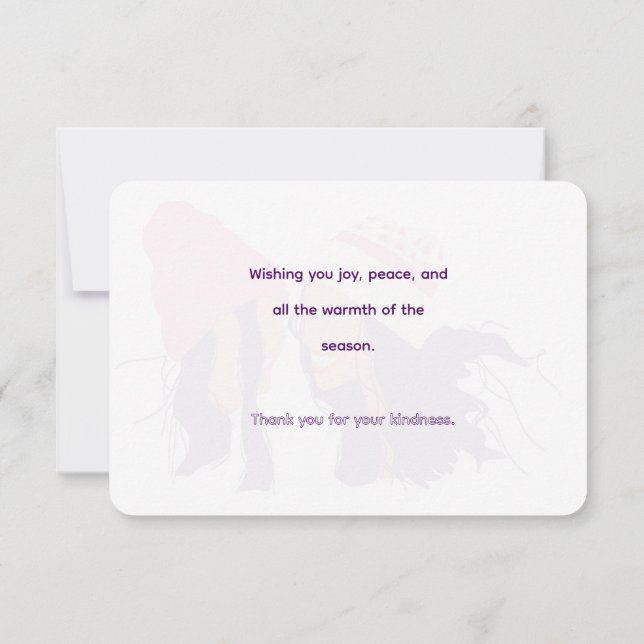 Best Friends Illustration • Modern Accent Pillow Dankeskarte (Rückseite)