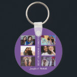 Best Friends individuellen Namens und 6 Foto Colla Schlüsselanhänger<br><div class="desc">Dieses Design hat eine einfache Collage Vorlage,  in der Sie Ihre 6 Lieblings-Bilder hochladen können. Dies ist das ideale Geschenk,  um Ihre Liebe für Ihren besten Freund zu zeigen. Sie können das Geschenk mit Ihren Namen personalisieren,  Geburtstage,  Feiertage,  Freundschaftstag etc.,  um Ihre Liebe zu zeigen.</div>